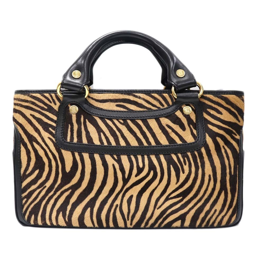 Celine handbag leather calfskin black yellow tones
